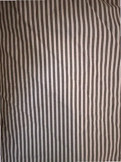 1 Brooklinen Queen Grey/White Stripe Percale 100% Cotton Button Closure EUC