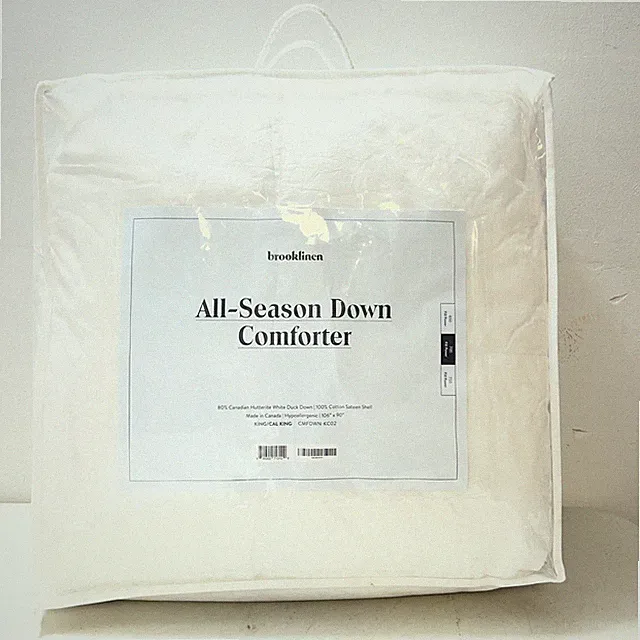 Brooklinen All-Season Down Comforter King/Cal King White Hypoallergenic NEW