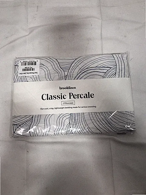 Brooklinen Classic Percale King Pillowcases (2) Oyster in Storm