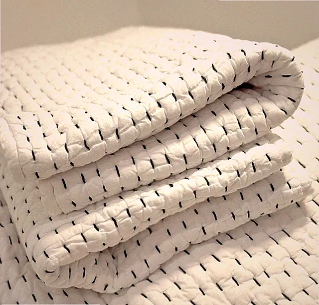 Brooklinen Lightweight Cotton Quilted Pillowshams White Graham Standard