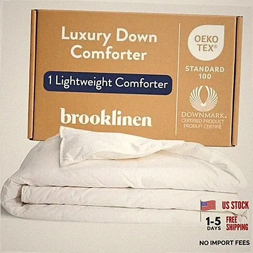 Brooklinen Lightweight Luxury Down Comforter, 100% Natural Canadian Full/Queen