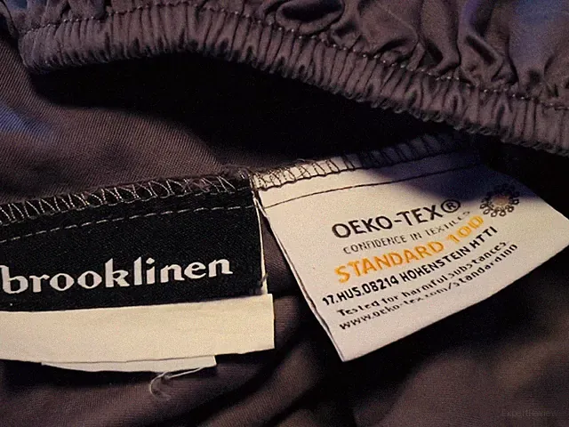 BROOKLINEN LUXE SATEEN FULL FITTED SHEET GRAPHITE DARK CHARCOAL GRAY 100% COTTON