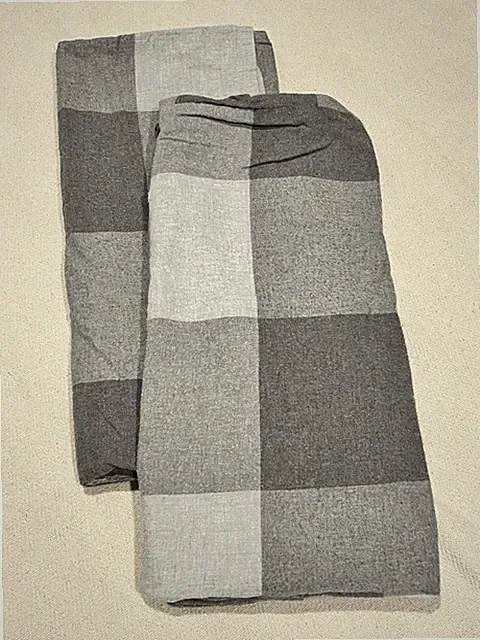 Brooklinen Pillow Sham Set, 2 King, Gray Buffalo Plaid, 100% Cotton Flannel