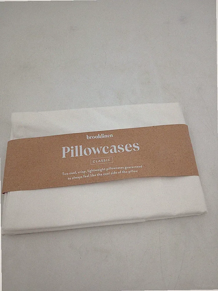 Brooklinen Pillowcases Standard 20x26 Classic Set of 2 White Bedding
