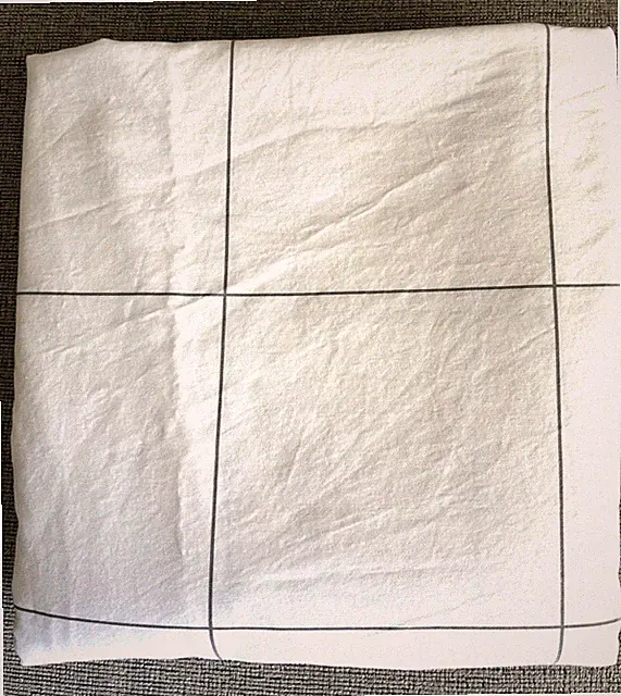 Brooklinen Queen Flat Sheet White with Gray Windowpane Cotton Certified Luxury