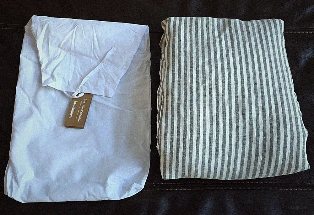 Brooklinen Washed Linen 2-Sided Duvet Cover Charcoal Chambray Full/Queen$339 476