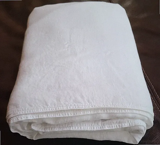 Brooklinen Washed Linen Duvet Cover Queen/Full White Color Retails $299 #218