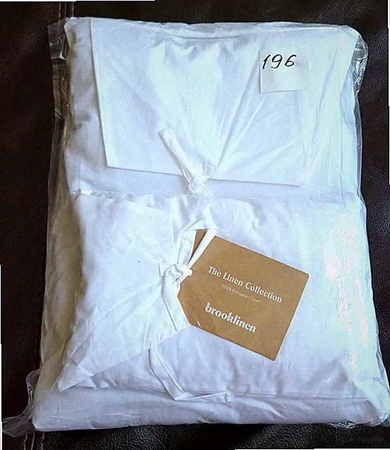 Brooklinen Washed Linen Duvet+Pillowcases 3-Piece Set Cloud Gray Queen/Full #196