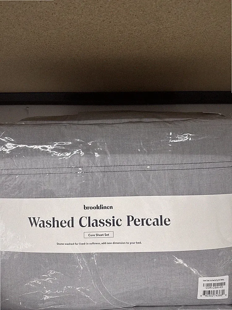 Core Sheet Set Brooklinen Washed Classic Percale King Size