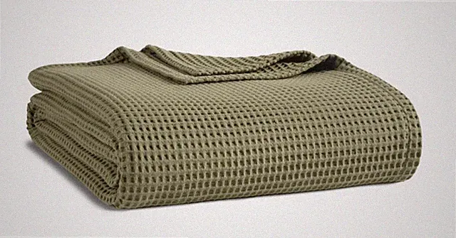 Dreamweave Waffle Bed Blankets , King/Cali King Fresh Moss