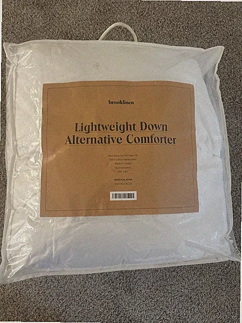 KING CAL Brooklinen Lightweight Down Alternative Comforter 650 fill 106 x 90