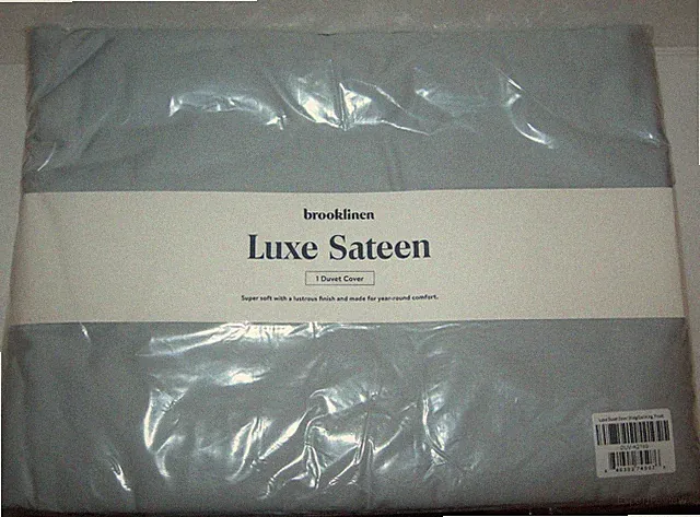 New Brooklinen Luxe Sateen Duvet Cover King/Cal.King Cotton in Frost