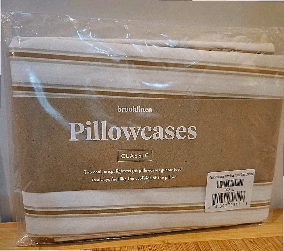 NIP Brooklinen Classic Percale Pillowcase Set Standard Size LUXURY BEDDING